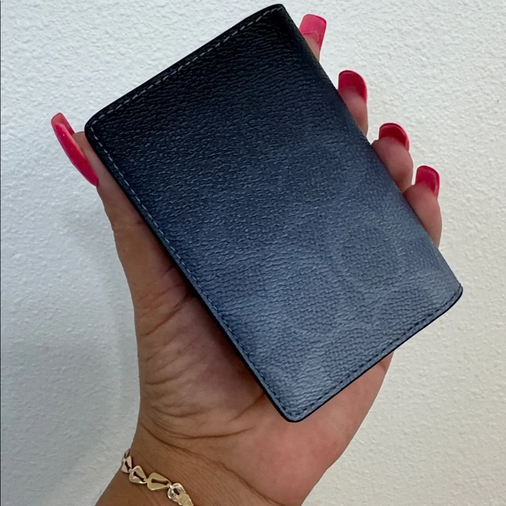 Coach ombré men's Leather Card & Key Holder